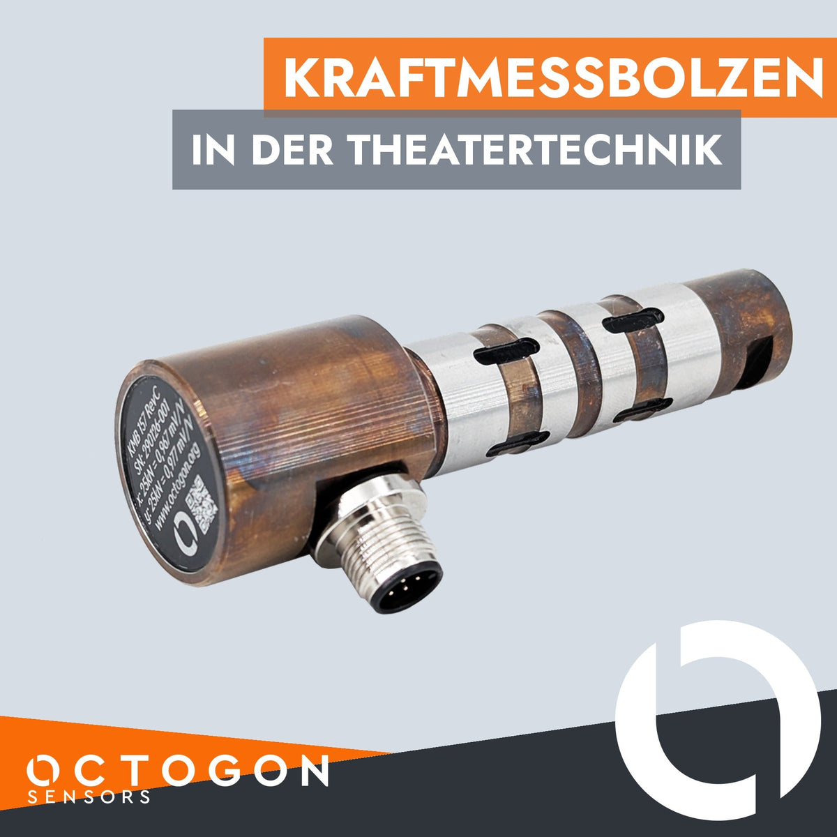 Kraftmessbolzen für Seilrollen in der Theatertechnik