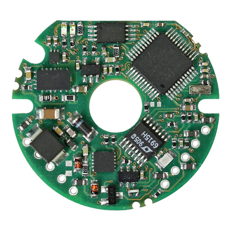 EOMD IO-Link-Messumformer MCUT-R – Produktansicht der runden OEM-Platine