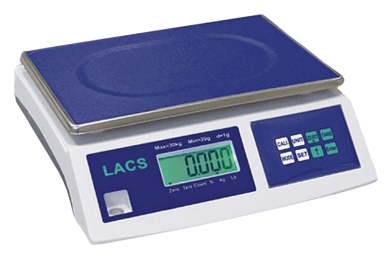 Tisch-Zählwaage EWLF L-LACS-N mit Edelstahlplatte und LCD-Anzeige