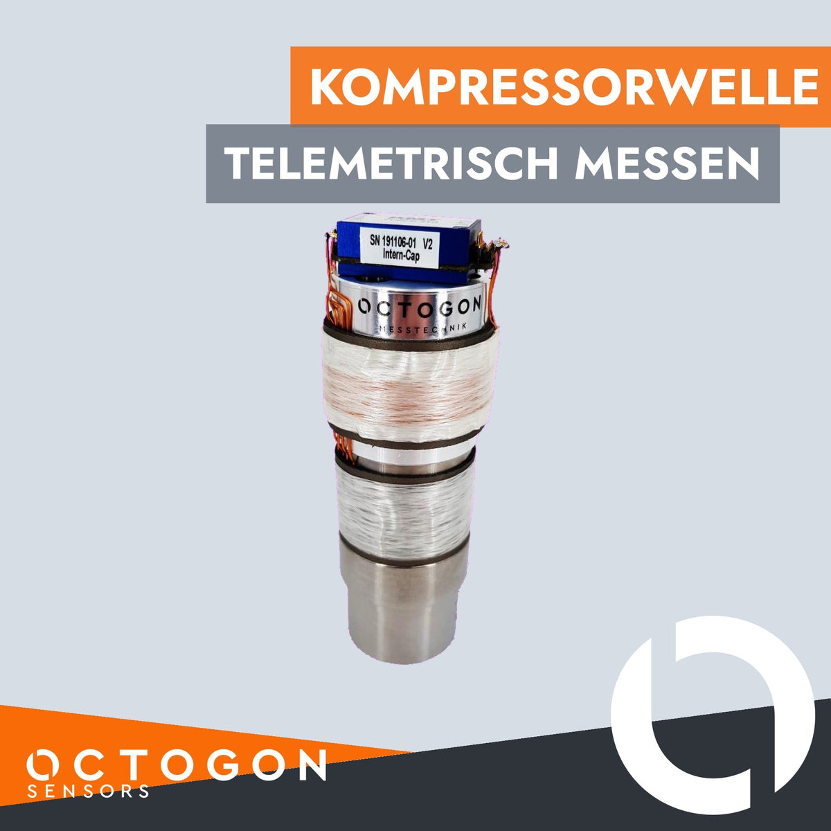 Telemetriemodul auf der Kompressorwelle