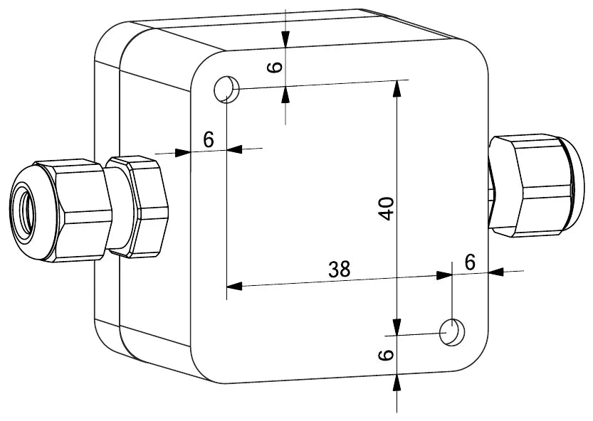EOLA Analoger Wägetransmitter TLC – Maßzeichnung mit Abmessungen