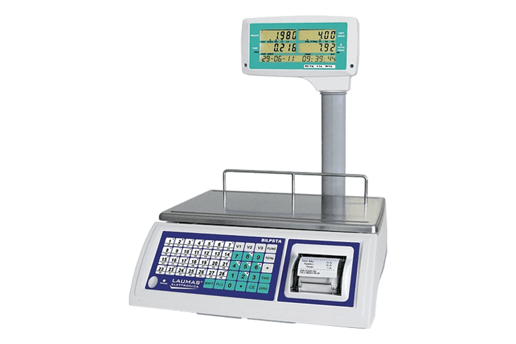 Waage EWLE L-BILPSTA mit Säulenanzeige und integriertem Thermodrucker