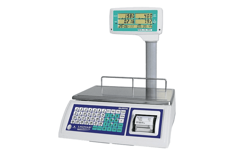 Waage EWLE L-BILPSTA mit Säulenanzeige und integriertem Thermodrucker