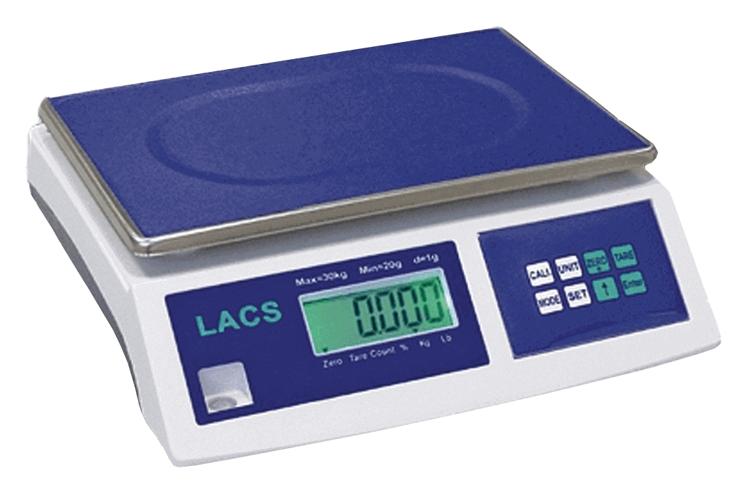 Tisch-Zählwaage EWLF L-LACS-N mit Edelstahlplatte und LCD-Anzeige